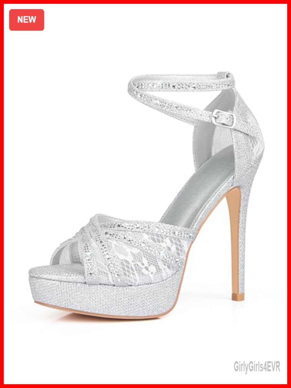 Women's Peep Toe Platform Stilettos Sexy Lace Heels Pumps